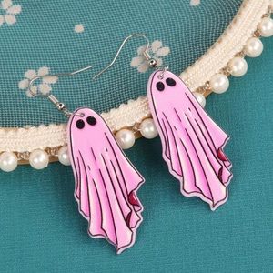 Spooky Pink Ghost Earrings